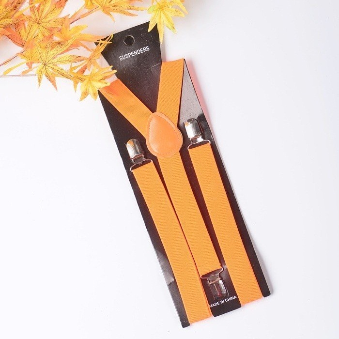 Dây đeo quần chữ Y bằng da PU co giãn màu đen