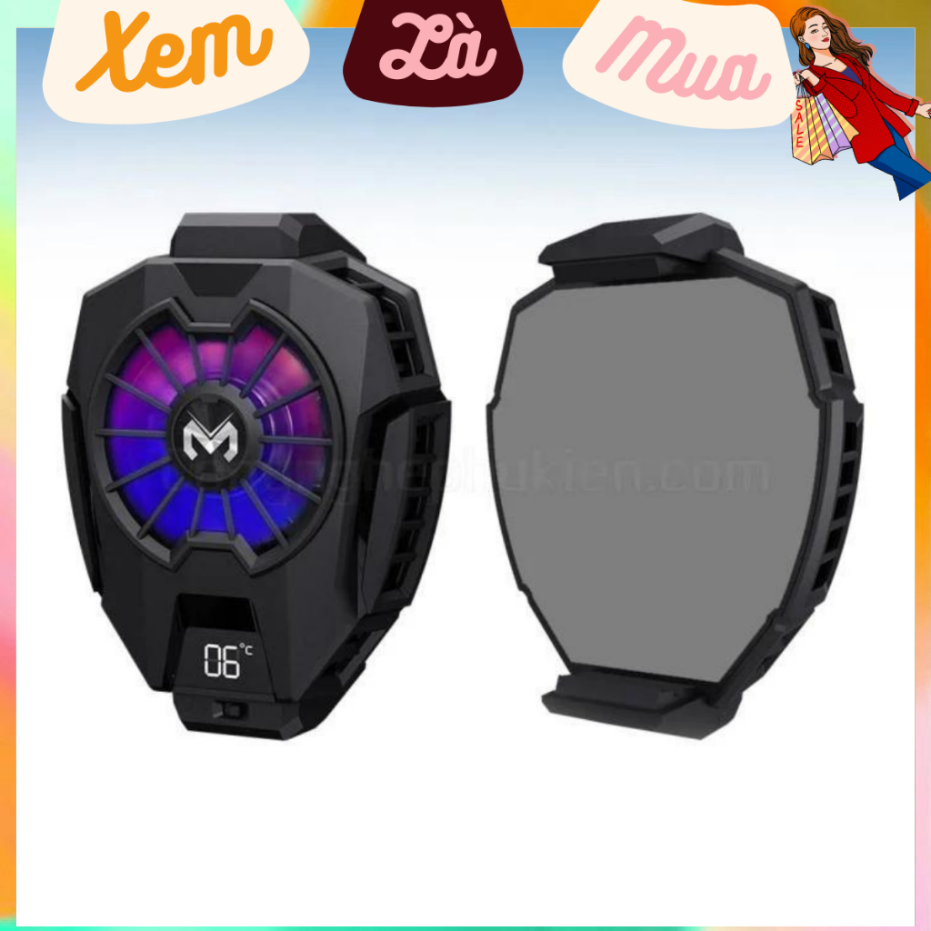Quạt tản nhiệt điện thoại DL05 làm mát sâu mà cực rộng diện tích tiếp xúc lớn