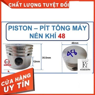 Bộ piston kèm bạc hơi 48 máy nén khí/ Pistong + Xéc măng máy nén khí 48