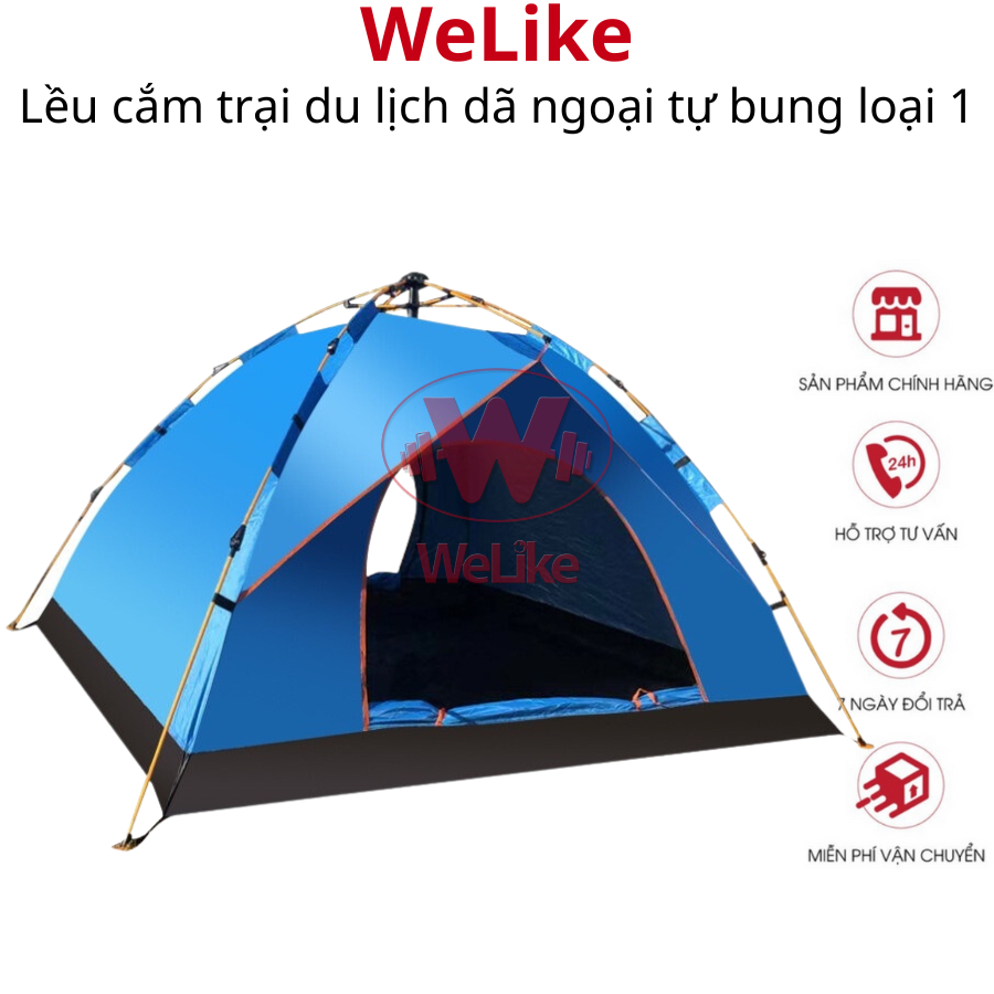 Lều cắm trại tự bung Welike - Lều trại dã ngoại du lịch camping 2 4 6 người lắp ghép chống nước mưa đi phượt gấp gọn