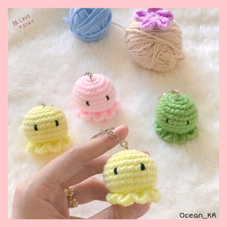 Móc khoá hình bạch tuộc bằng len dễ thương_OceanKR_