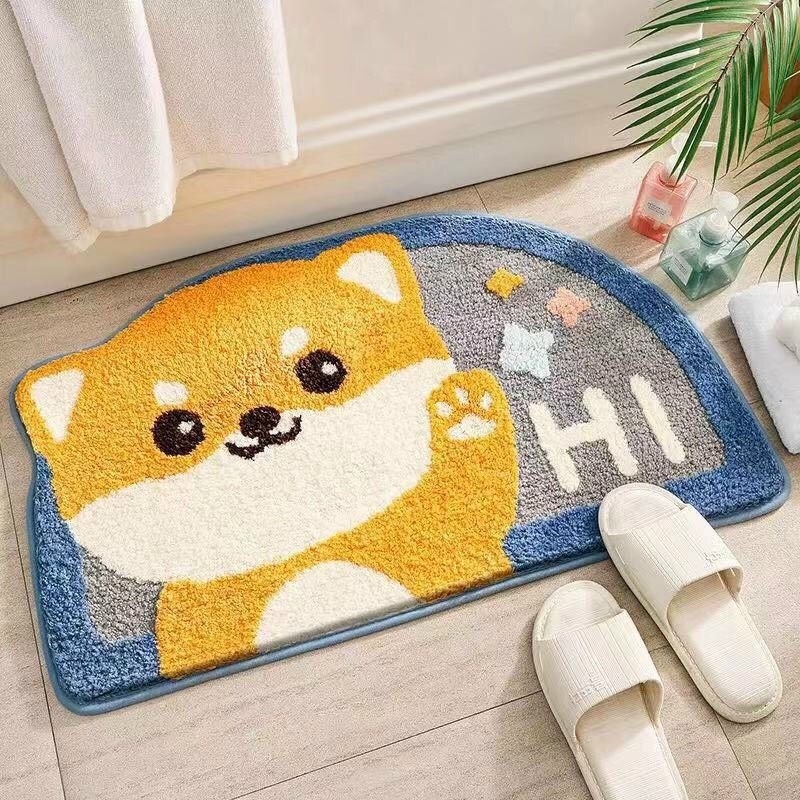 Thảm lau chân lông cừu 5D siêu thấm nước chống trơn trượt nhiều mẫu kích thước 40*60