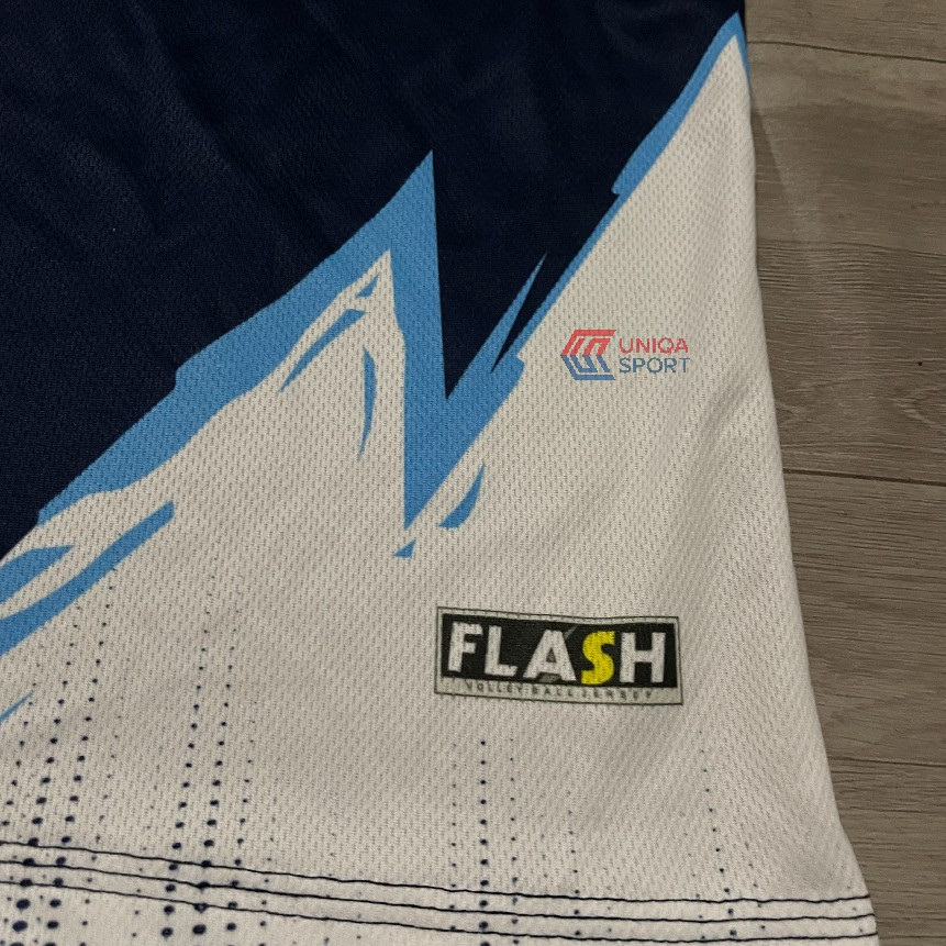 Áo bóng chuyền nam sát nách Draha Flash xanh đen vải mè thoáng mát