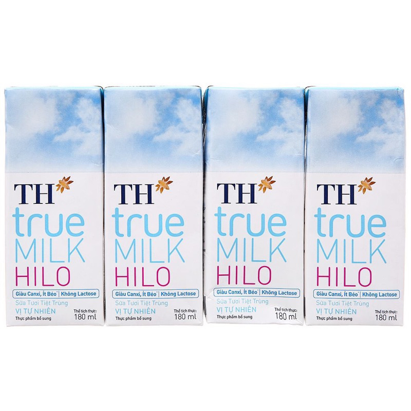 Thùng 48 hộp sữa tươi TT TH truemilk HILO vị tự nhiên 180ml
