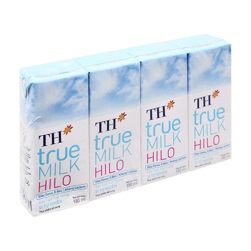 Thùng 48 hộp sữa tươi TT TH truemilk HILO vị tự nhiên 180ml