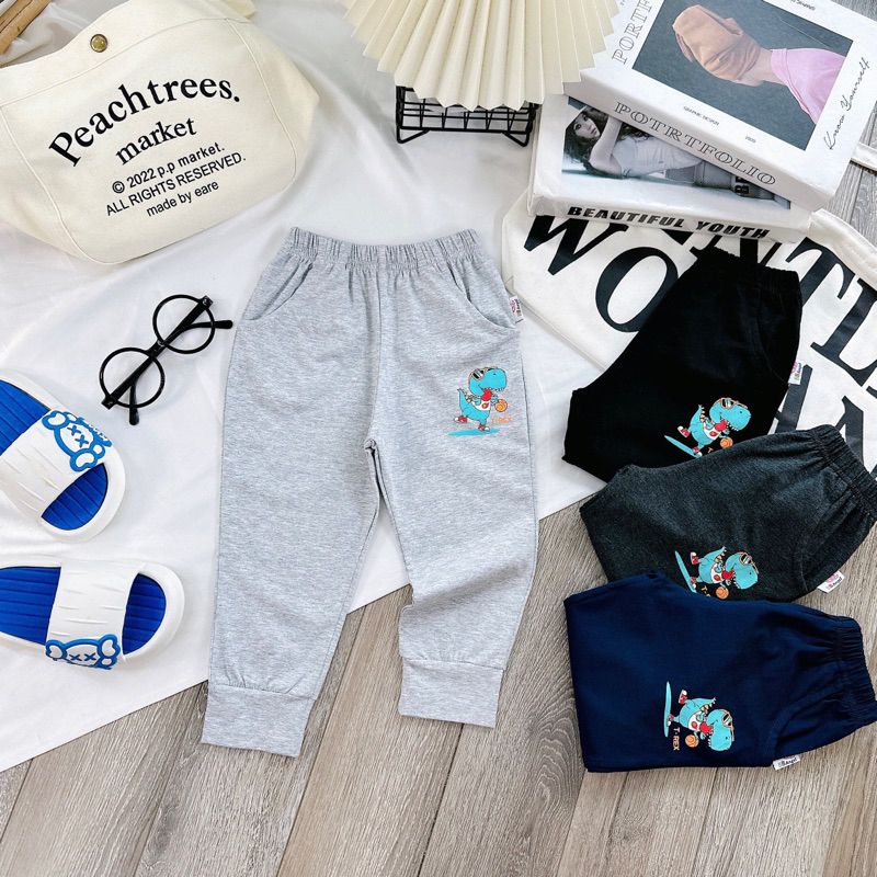 Quần cotton dài bé trai 2-7y