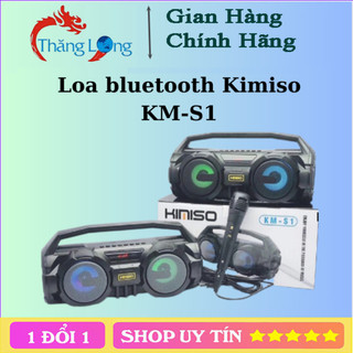 Loa karaoke bluetooth kimiso km-s1 tặng kèm mic có dây - âm bass cực hay
