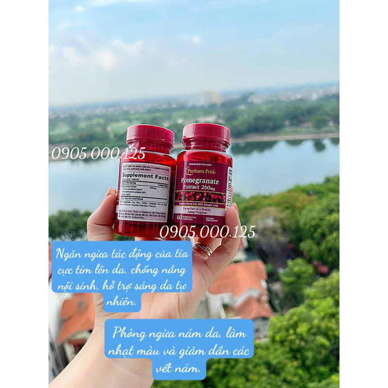 Viên chống nắng nội sinh -Bill USA  mờ nám, sáng da, ngăn ngừa lão hoá Puritan’s 250mg