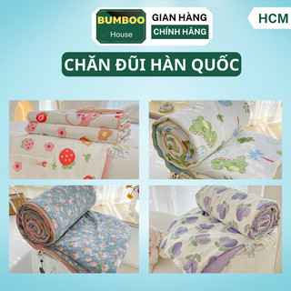 Chăn đũi Hàn Quốc trần bông nhập khẩu cao cấp, chăn mền hè cotton đũi trần bông mùa hè cao cấp mềm mịn thoáng mát