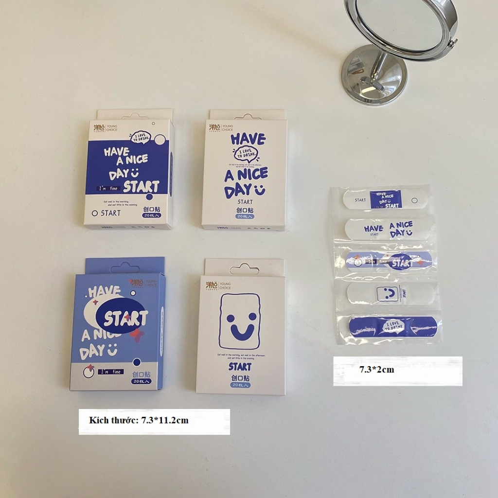 Băng dán vết thương Urgo loại tốt họa tiết cute, Băng gâu ngộ ngĩnh, hộp 20 miếng băng dán cá nhân thoáng khí