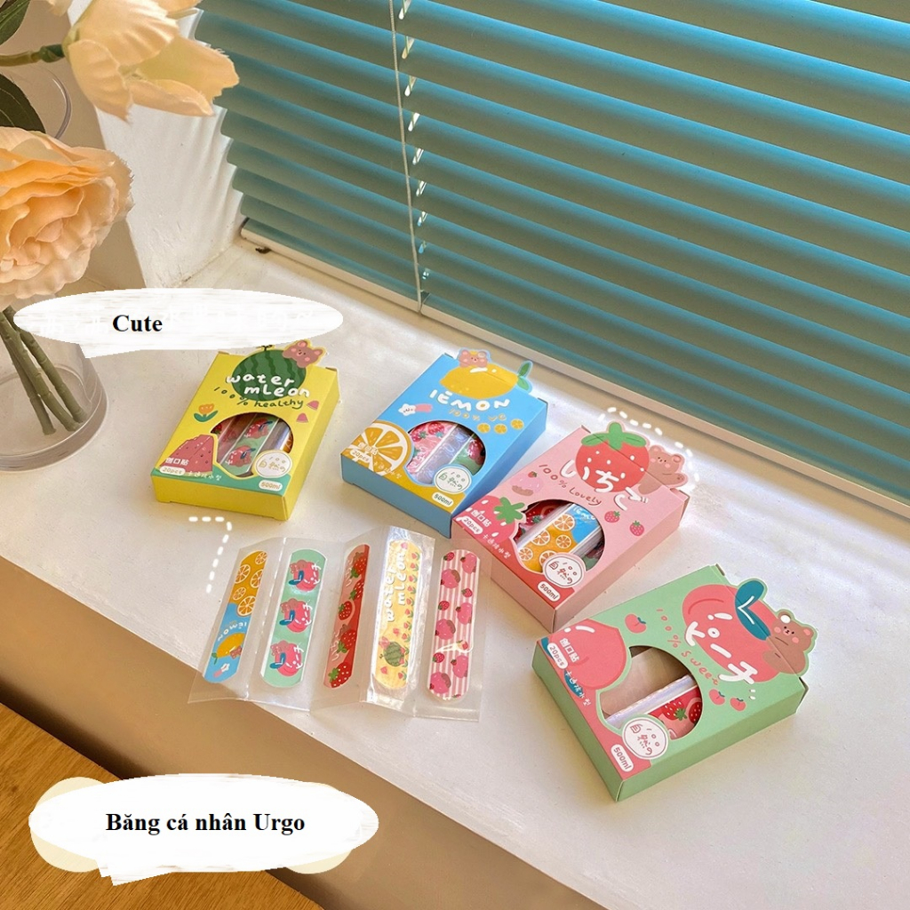Băng dán vết thương Urgo loại tốt họa tiết cute, Băng gâu ngộ ngĩnh, hộp 20 miếng băng dán cá nhân thoáng khí