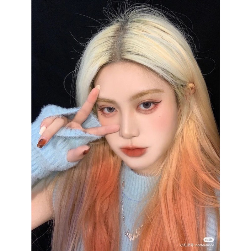 Thuốc nhuộm tóc CAM CHÁY | KHÔNG TẨY | Tặng Oxy, vitaminE, bao tay, mũ trùm