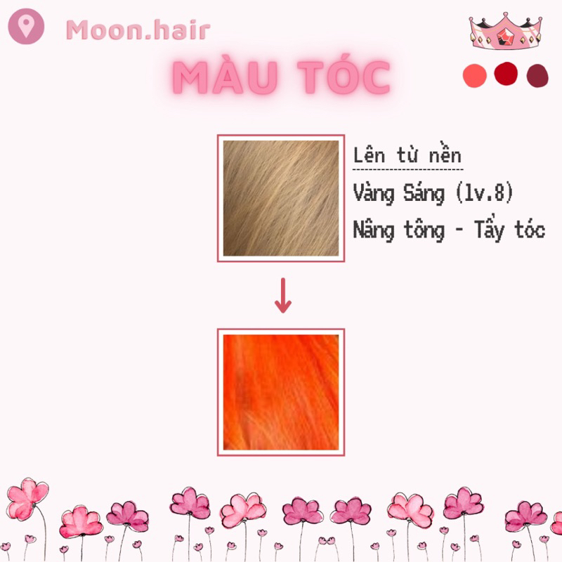 Thuốc nhuộm tóc CAM CHÁY | KHÔNG TẨY | Tặng Oxy, vitaminE, bao tay, mũ trùm