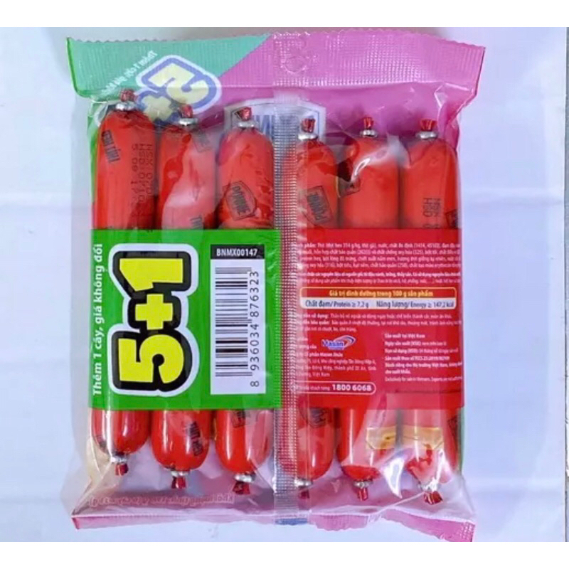Xúc xích mua 5 tặng 1