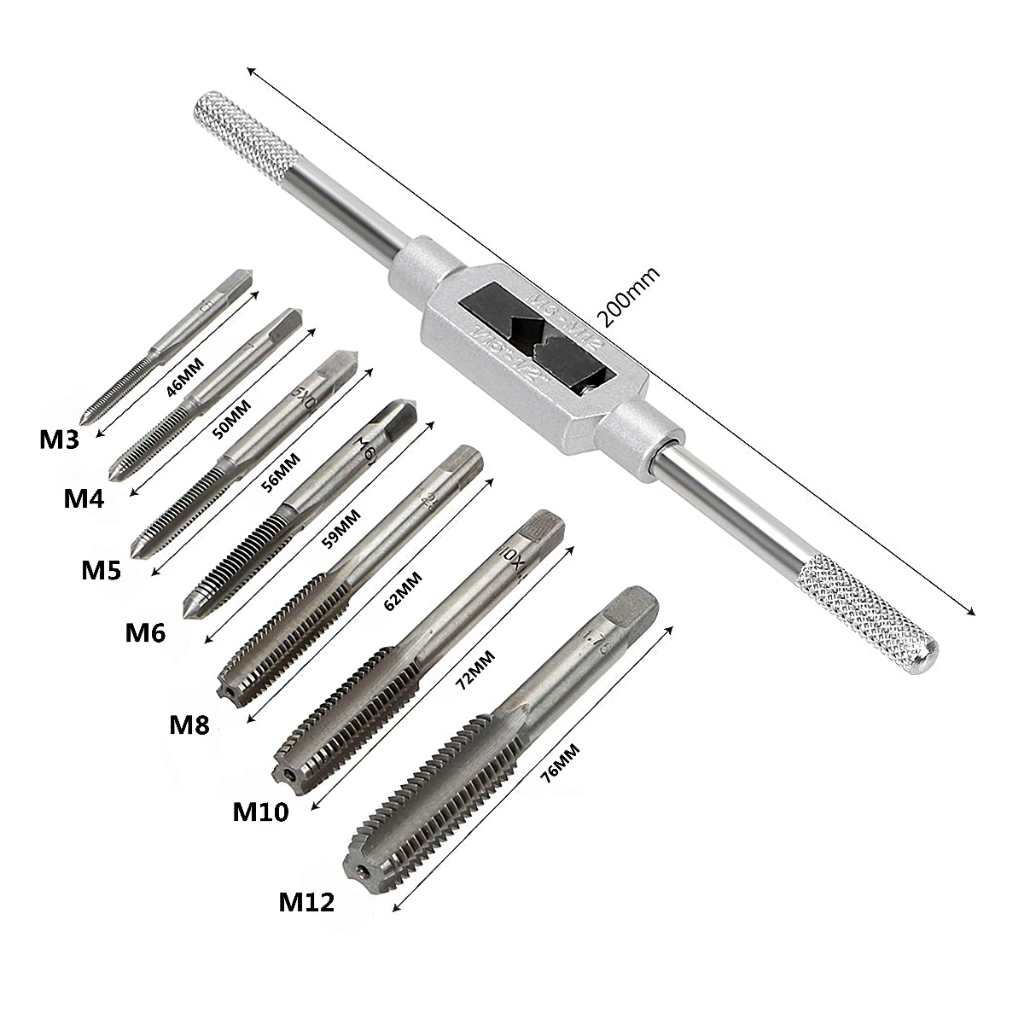Bộ taro 8 món LS ren trong cứng cáp chuẩn chỉnh