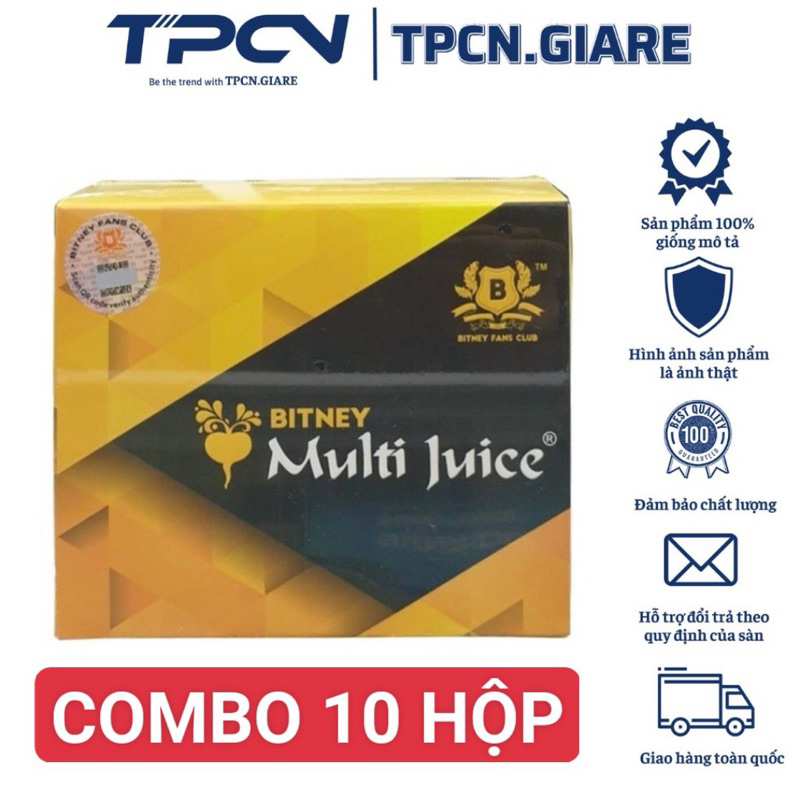 Combo 10 Hộp Bitney Trà Multi Juice(vị cũ)Của Malaysia Cân Bằng Chức Năng Sinh Lý Nam Nữ