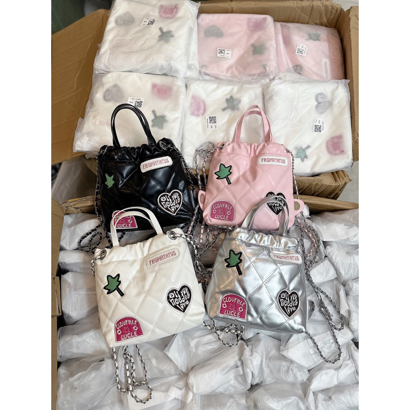 TÚI BALO RÚT QUAI XÁCH NỮ STICKER QC năng động, cá tính