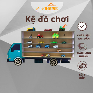 Giá kệ để xe ô tô đồ chơi, lego bằng gỗ