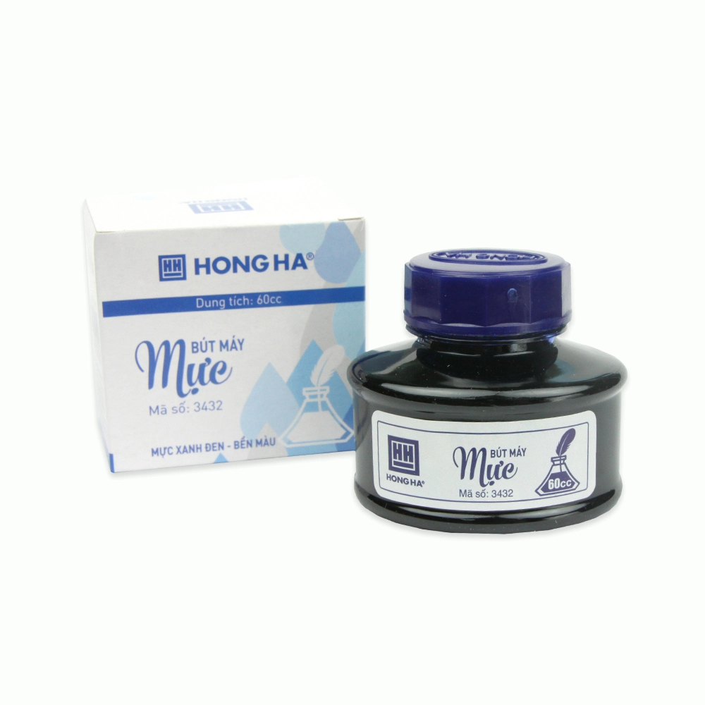 Mực Hồng Hà Bơm Bút Máy 60ml - Mực Bút Máy Hồng Hà 60ml Đủ Màu