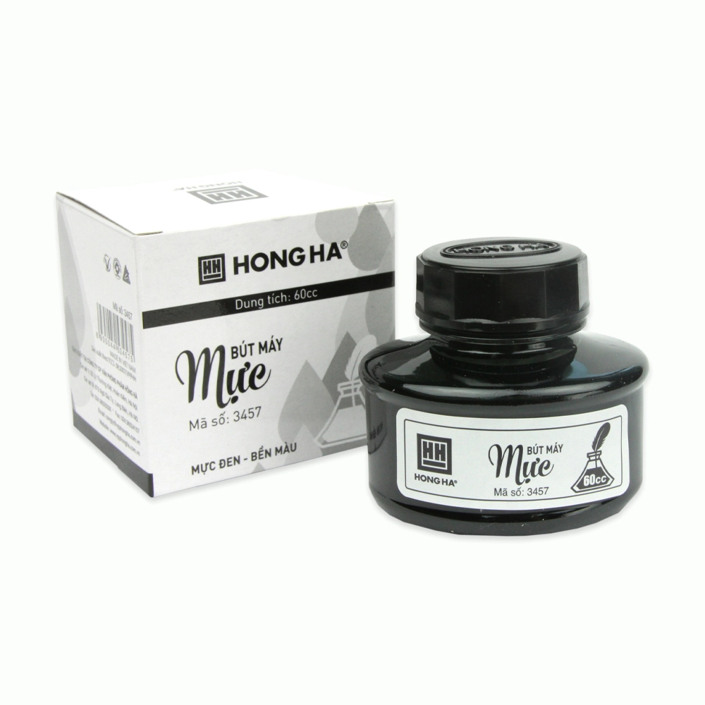 Mực Hồng Hà Bơm Bút Máy 60ml - Mực Bút Máy Hồng Hà 60ml Đủ Màu