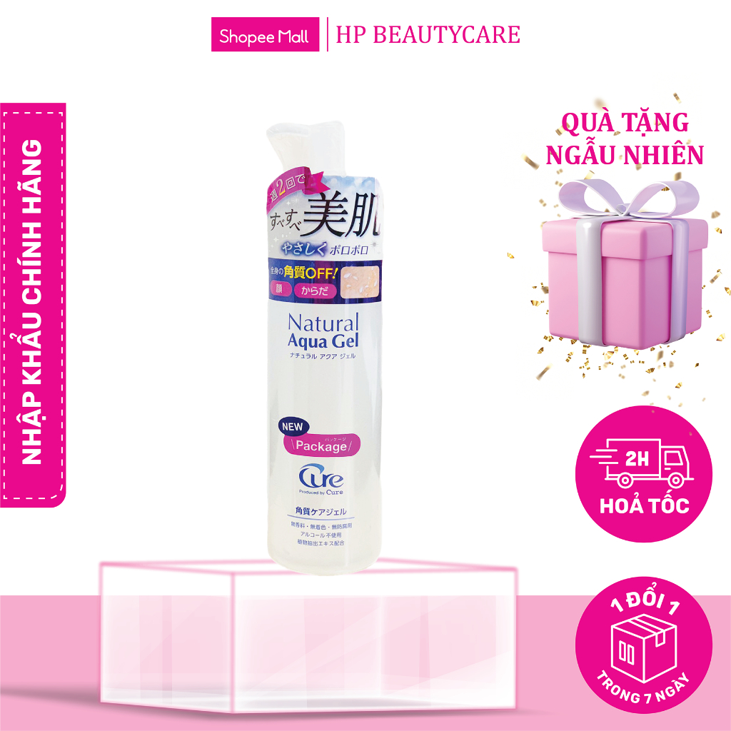 Gel Tẩy Tế Bào Chết Cure Natural Aqua Gel 250g (Combo Gel Tẩy Tế Bào Chết Và Set 24ML)