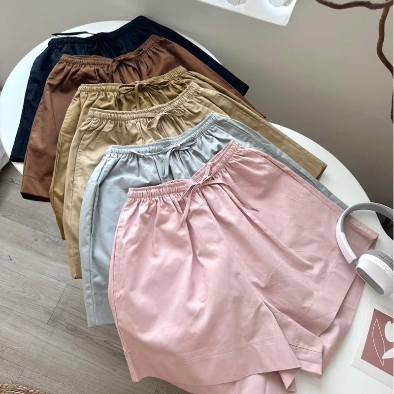 Short ngố kaki dây rút