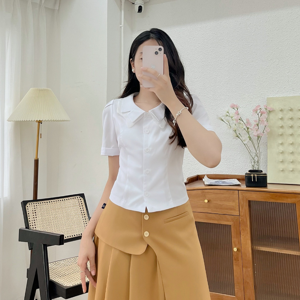 Áo Sơ Mi Cổ Kép UK Fashion Chất Liệu Cao Cấp, Lên Form Đứng Dáng UKSM2306018