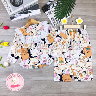Đồ bộ tole dài bé gái, tole tay dài quần dài bé gái shop thỏ baby kids