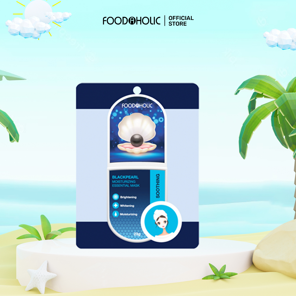 Mặt nạ Ngọc Trai dưỡng da chuyên sâu Foodaholic BLACKPEARL Moisturizing Essential Mask 23g
