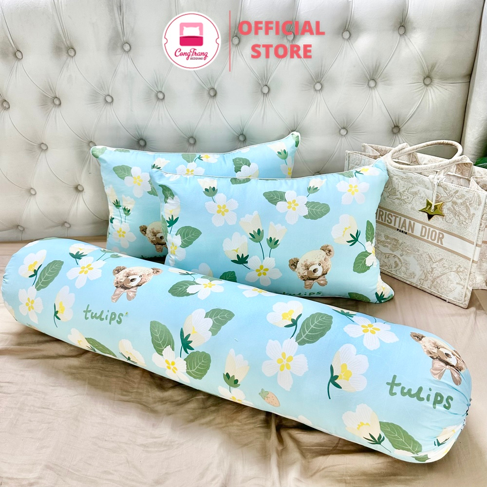 Ruột Gối Ôm Ép Hơi HOMIES Cao Cấp Kích Thước 35cm x 100cm - Bông Trắng Tinh Khiết