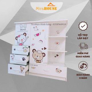 Tủ Nhựa Đài Loan Trẻ Em MIRA HOUSE [CÓ VIDEO SP] Tiện Lợi Chịu Lực Tốt Cao 1m24 dài 1m25 sâu 40cm
