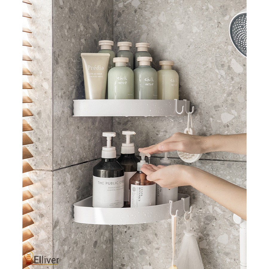 Kệ nhà tắm, kệ để góc nhà tắm 24.5 cm nhưa HI cao cấp kệ để đồ đa năng tiện ích Elliver