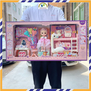 Đồ chơi búp bê cho bé gái - Đồ chơi búp bê Barbie công chúa - Hộp quà tặng sinh nhật cho bé