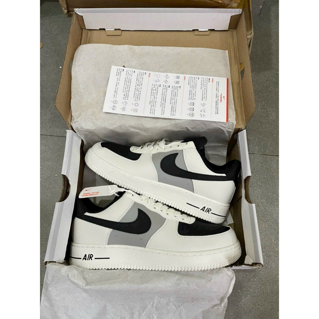 Giày_Nike Air Force 1 Trắng Mũi Đen - Giày_Nike AF1 Mũi Đen Nam Nữ Phiên Bản S/C Mới Nhất 2023