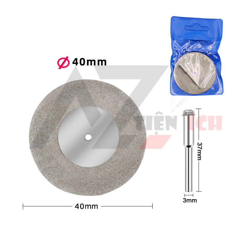 Đĩa mài, cắt kim cương mũi khoan 3mm 40/ 60mm, Đĩa mài, Đĩa cắt