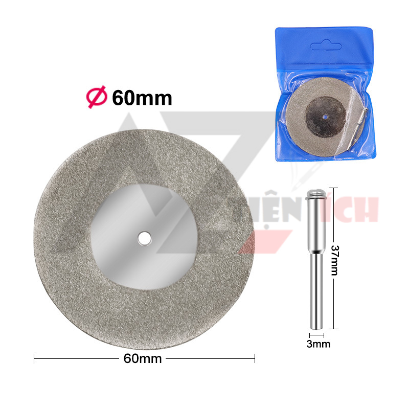 Đĩa mài, cắt kim cương mũi khoan 3mm 40/ 60mm, Đĩa mài, Đĩa cắt