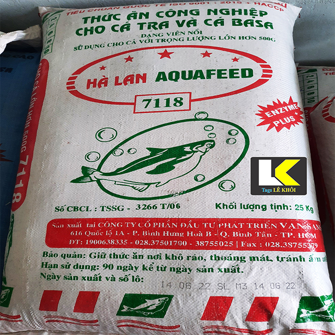 1 Bao Cám Hà Lan 25KG 7118 Dạng Viên Nổi | Thức ăn thủy sản