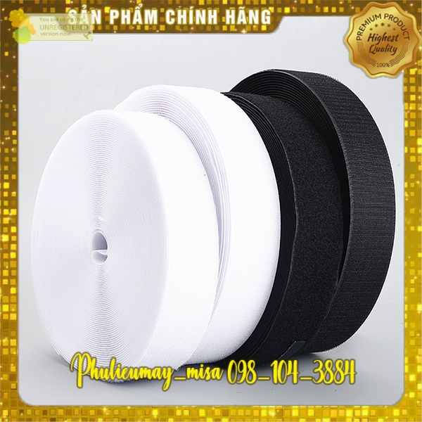 Băng gai dính khóa nhám gai KHÔNG KEO, dán giày, túi xách, quần áo các vật dụng khổ 2cm, phụ liệu may rẻ