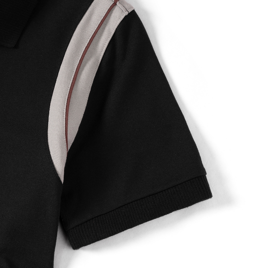 Áo Polo nam BOWKER LEEVUS phối 2 bên vai, vải CVC cá sấu, form regular APL299