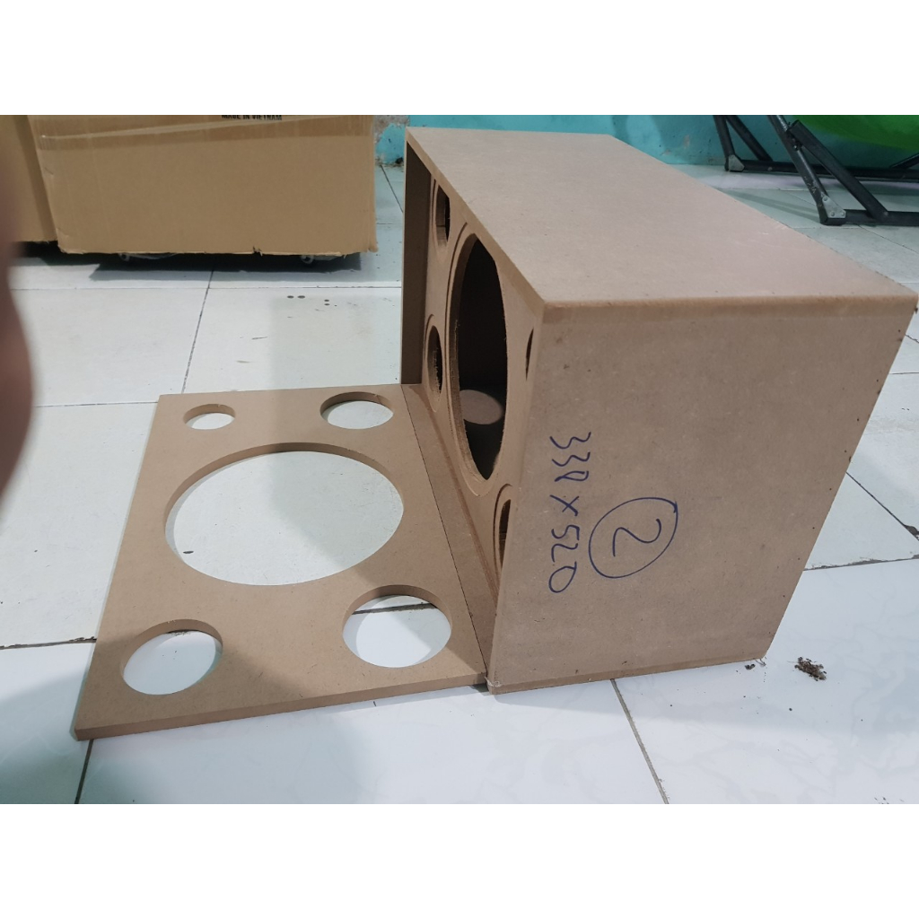 Vỏ thùng loa thô 1bass 25 đơn có mặt ecang