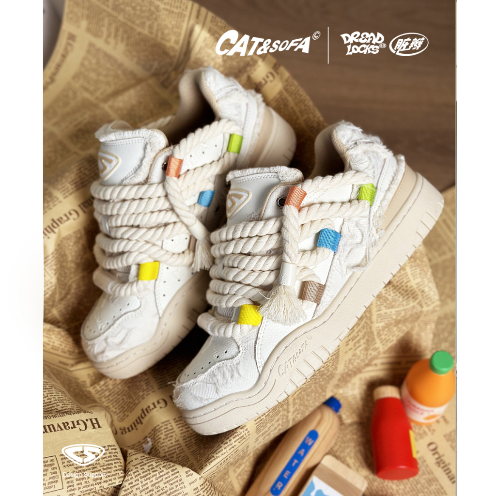 Giày Cat & Sofa Chính Hãng ❤️SIMPLE SNEAKER❤️ Giày Sneaker Cat Sofa Vintage Brown Đế Cao Phong Cách Đường Phố AC306