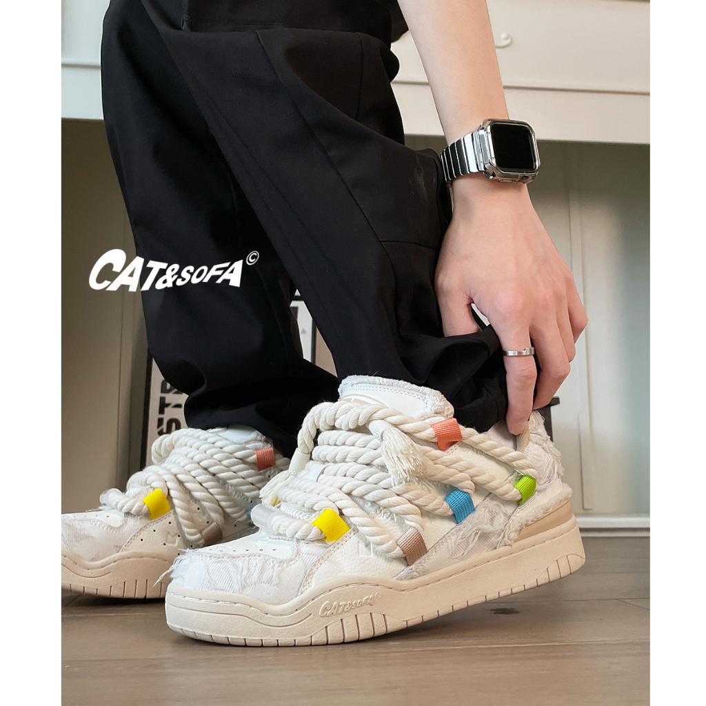 Giày Cat & Sofa Chính Hãng ❤️SIMPLE SNEAKER❤️ Giày Sneaker Cat Sofa Vintage Brown Đế Cao Phong Cách Đường Phố AC306