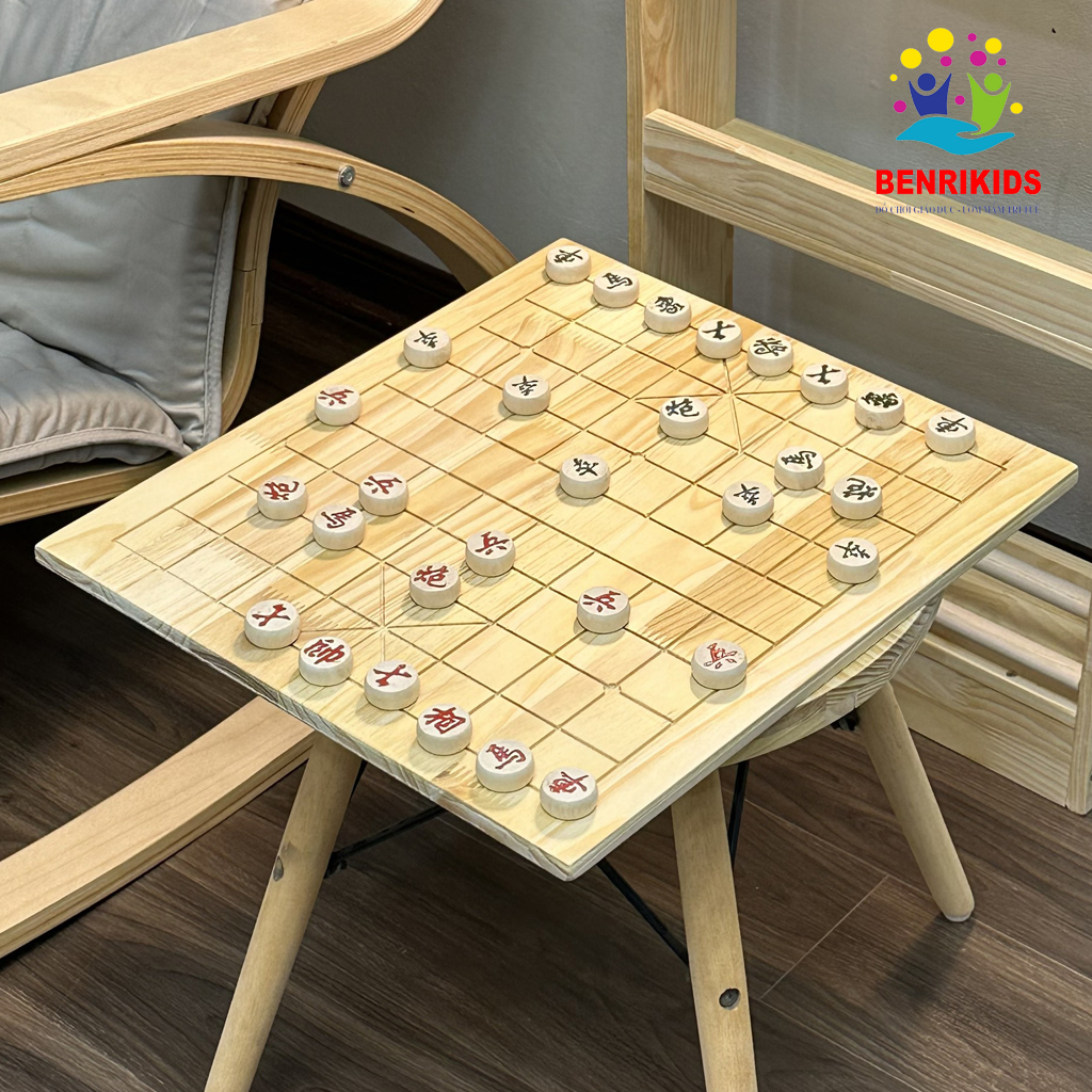 Cờ Tướng Có Bàn Cờ Gỗ Loại Lớn Cao Cấp Kích Thước 42x38cm