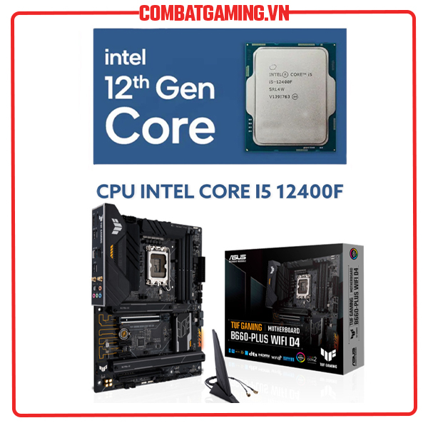 Bộ Vi Xử Lý CPU INTEL Core i5 12400F Tray New Không Fan + Combo CPU MAIN B660M Chính Hãng