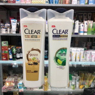 Dầu Gội Clear Mát Lạnh Bạc Hà, 9 Loại Thảo Dược 340g