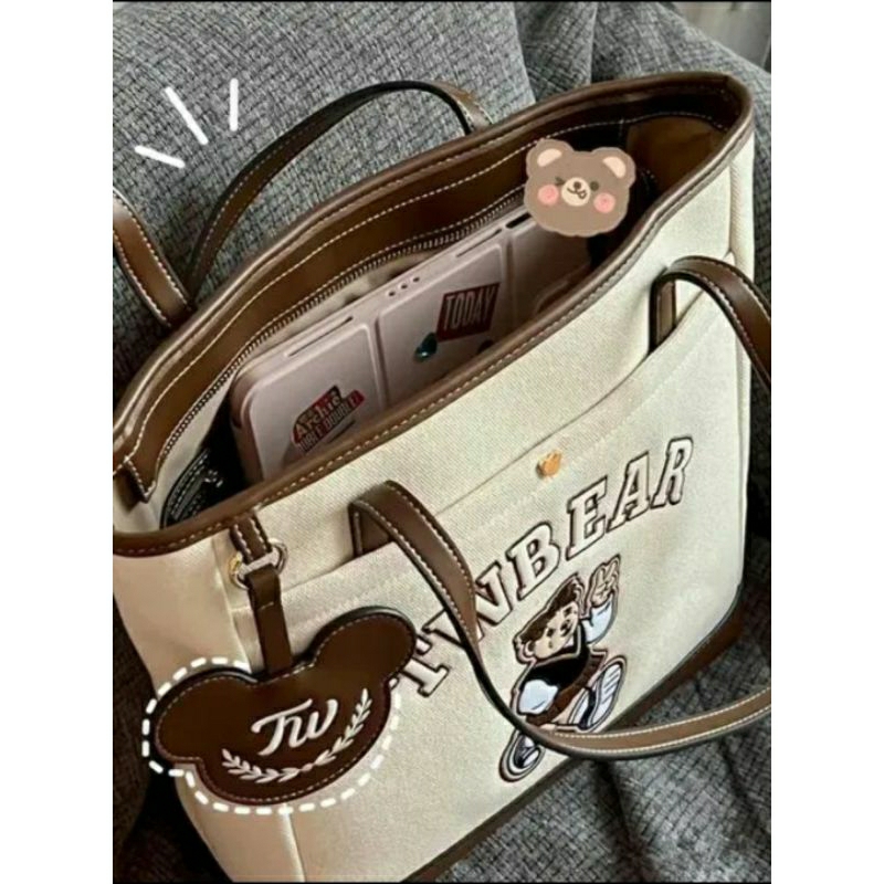 Túi gấu nâu chất nỉ