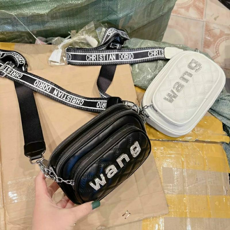 Túi chữ WANG đá 3 ngăn