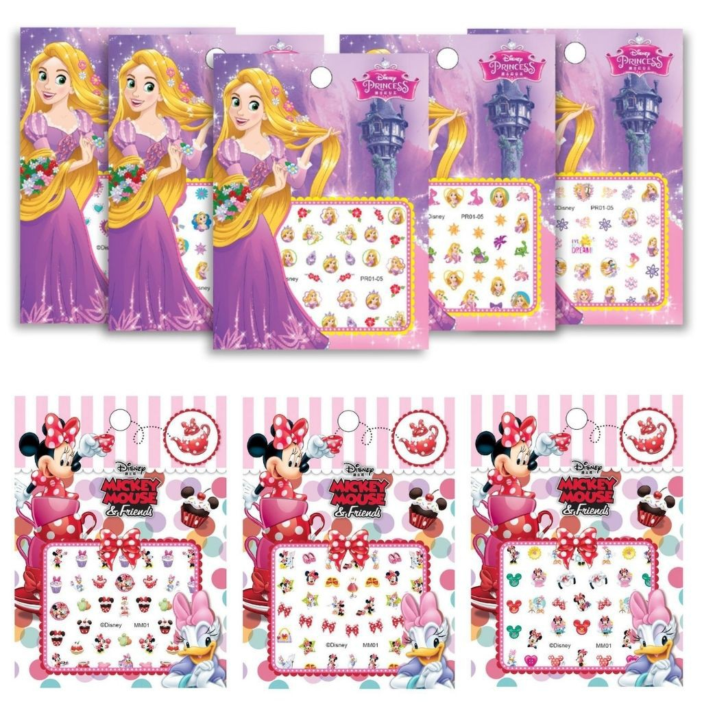Sticker Dán Móng tay Cho Bé Gái, Set Miếng Dán Móng Tay 3D Hoạ Tiết Công Chúa Cho Bé Yêu