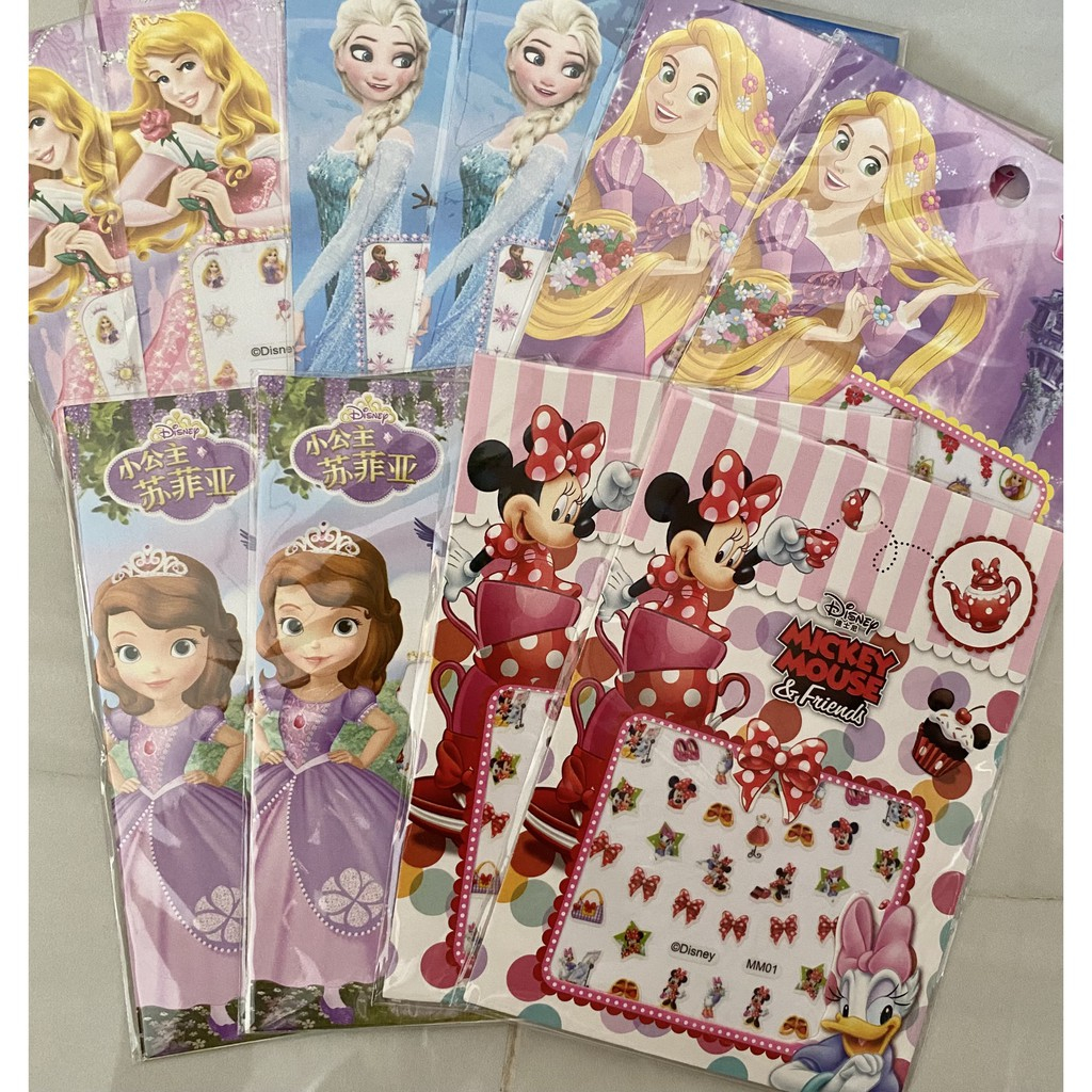 Sticker Dán Móng tay Cho Bé Gái, Set Miếng Dán Móng Tay 3D Hoạ Tiết Công Chúa Cho Bé Yêu