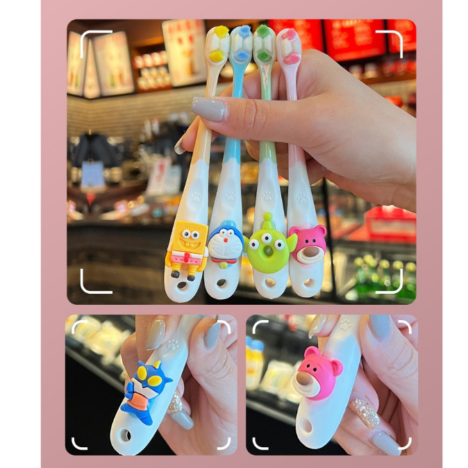 Bàn chải đánh răng sợi tơ cho bé nhiều hình xinh xắn dễ thương